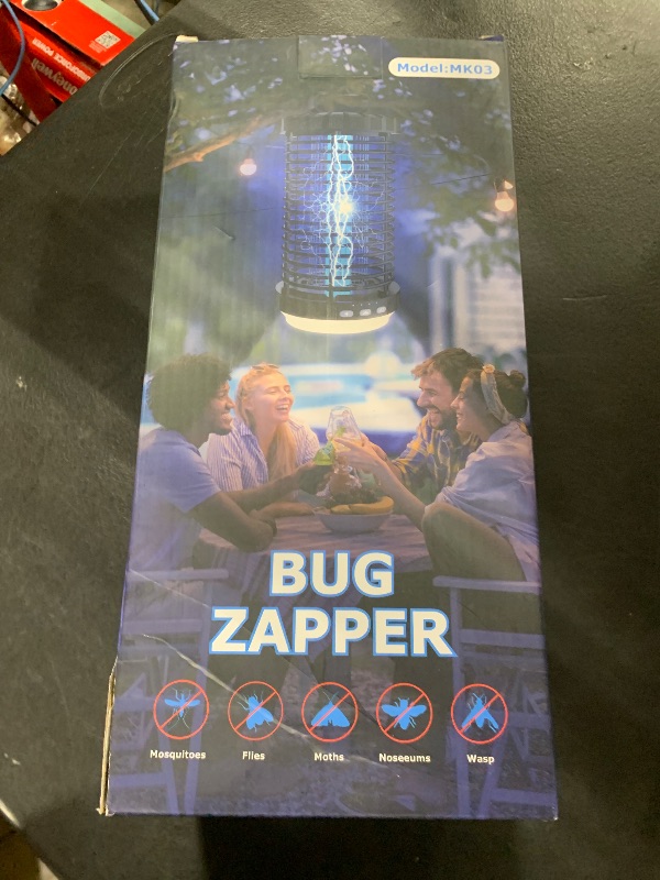 Photo 1 of Bug Zapper Outdoor, 2025 Upgraded 3 in 1 Rechargeable Bug Zapper with 5000mAh Battery & LED Night Light, 4000V Cordless Waterproof Mosquito Zapper for Outside,Patio,Backyard,Garden Black