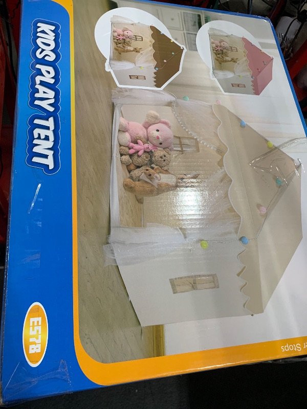 Photo 1 of EagleStone Kids Play Tent with Star Light, Padded Mat,Toddler Tent Indoor,Playhouse for Toddlers, Boys, Girls, Neutral Color, Indoor Bed Tent Gift Toy (Pink)