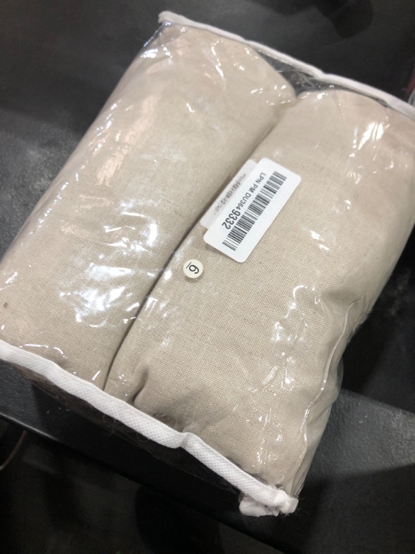 Photo 1 of XTMYI Oatmeal Beige Back Tab/Hook Belt Linen Cotton Sheer Curtains 120 Inches Long for Living Room Bedroom 2 Panels Set