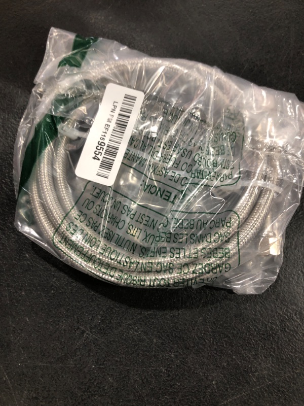 Photo 1 of Refrigerator water line - 6 FT Premium Stainless Steel Braided Ice Maker Water Hose,Food grade PEX Inner Tube Fridge Water Line with 1/4" Fittings for Refrigerator Ice Maker
