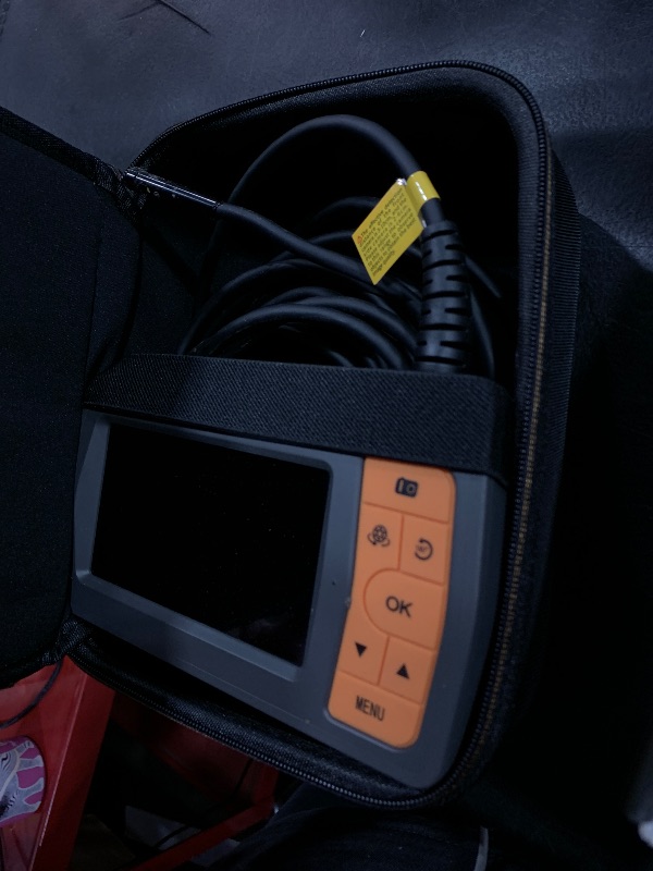 Photo 1 of Triple Lens Sewer Inspection Camera, 50FT Semi-Rigid Cable, 5" IPS Screen Industrial Borescope, IP67 Pipe Snake Camera, 32G Storage Card, Carrying Case
