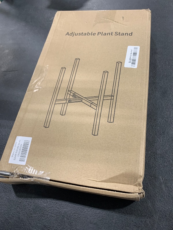 Photo 1 of DDPow Heavy Plant Stand for 10"-16" Plant Pot, Plant Stand Indoor Outdoor Corner, Adjustable Metal Heavy Duty Plant Stand for Large Pot (White 1 Pack)