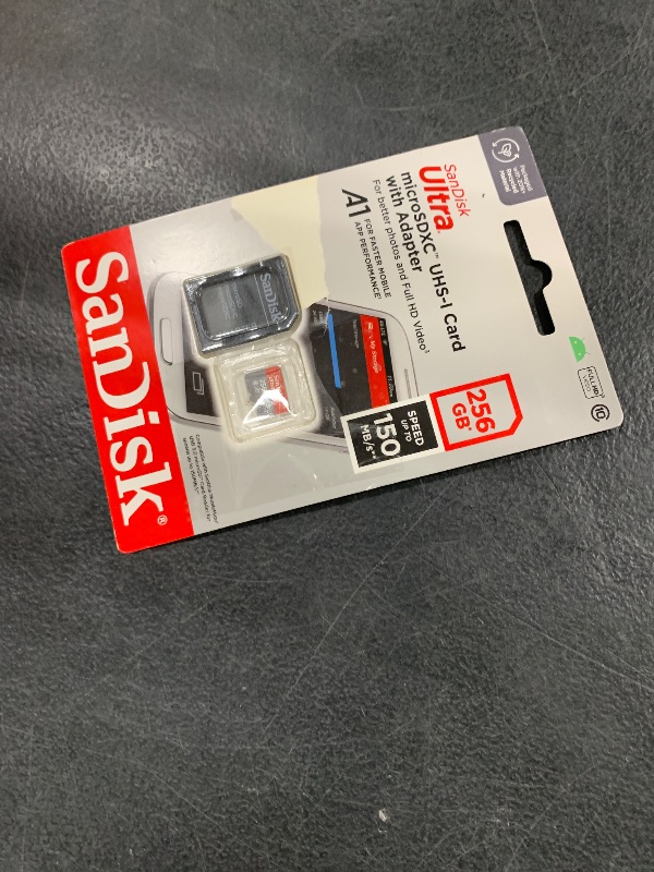 Photo 1 of SanDisk 256GB Ultra microSDXC UHS-I Memory Card with Adapter - Up to 150MB/s, C10, U1, Full HD, A1, MicroSD Card - SDSQUAC-256G-GN6MA [New Version]