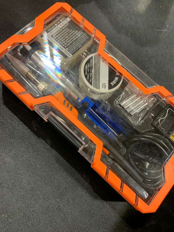 Photo 1 of Soldering Iron Premium Kit, 60W Soldering Gun with Ceramic Heater, 12-in-1 Soldering Tool, Adjustable Temperature 200 to 450°C, Includes Soldering Iron Tip, Solder Wire, Pump and Paste