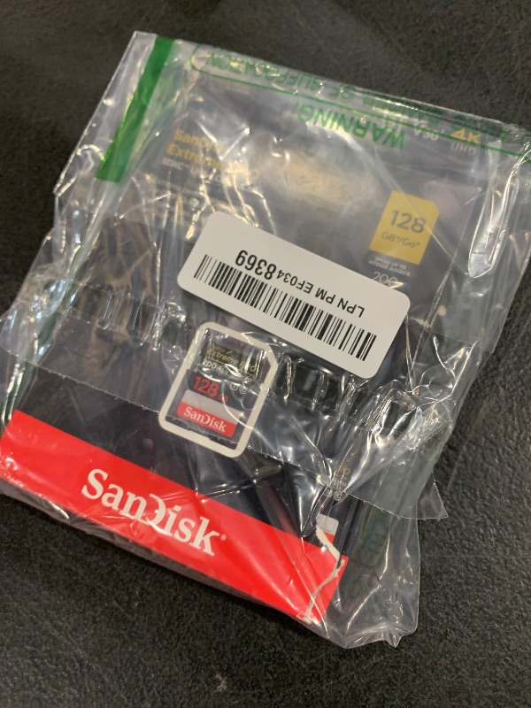 Photo 1 of SanDisk 128GB Extreme PRO SDXC UHS-I Memory Card - C10, U3, V30, 4K UHD, SD Card - SDSDXXD-128G-GN4IN