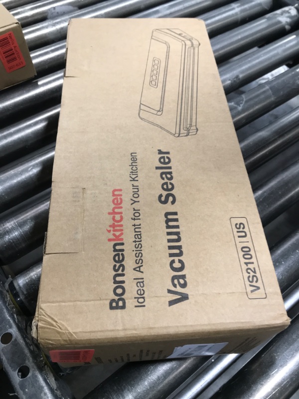 Photo 1 of [Updated 2025] Bonsenkitchen Vacuum Sealer Machine + 40 Vacuum Bags, Fast-Compact/Multi-Functional Food Vacuum Sealer with External Vacuum System, Silver