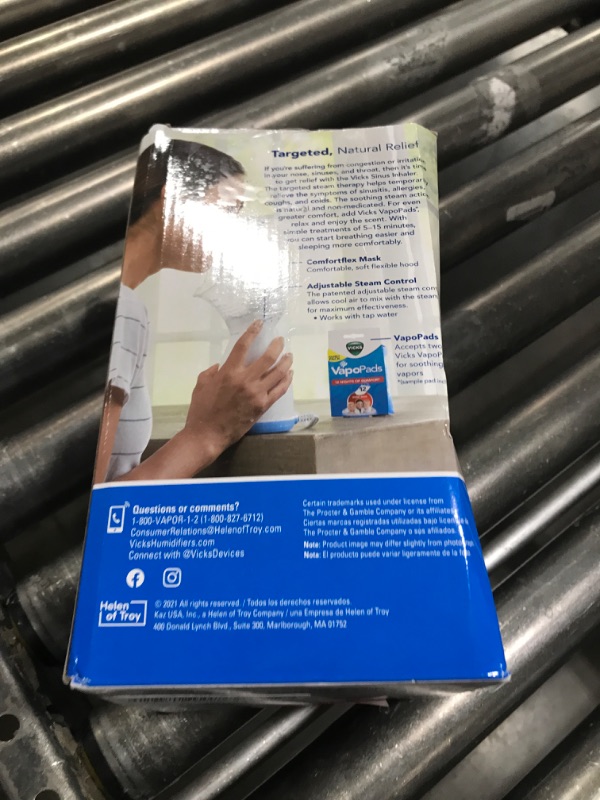 Photo 1 of Vicks Sinus Inhaler - Non-Medicated Steam Relief for Allergies, Congestion, Cough & Colds, Vocal Steamer, Soothes Nasal & Throat Passages, Works with VapoPads (1 Included), FSA & HSA Eligible