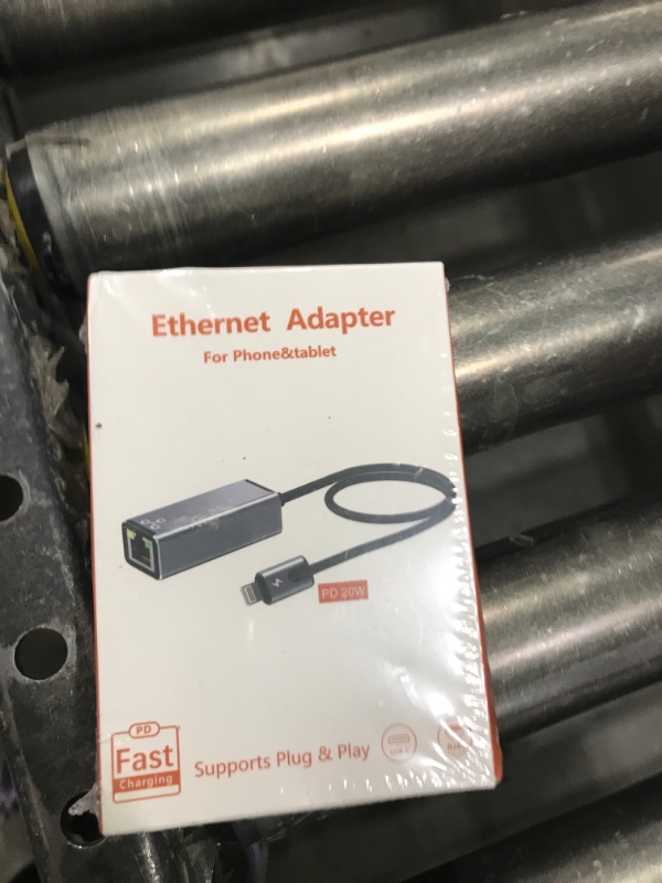 Photo 1 of Ethernet Adapter Replacement for iPad Air 2 3, Phone 12/13/14/11 Pro Max/X, RJ45 LAN Wired Network Adapter with 20W PD Fast Charger, Plug and Play
