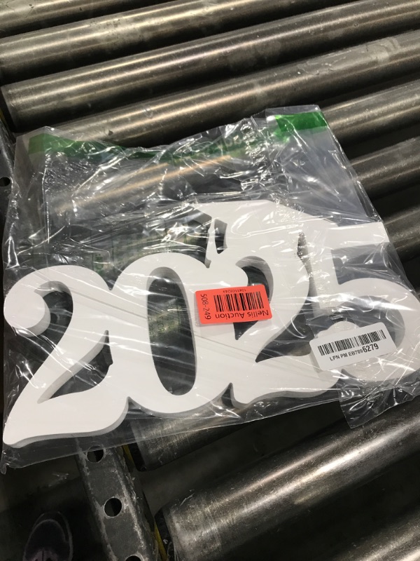 Photo 1 of White Graduation Decorations, Class of 2025 Congrats Grad Wooden Table Centerpieces, Graduation Photo Booth Props for Any Schools or Grades