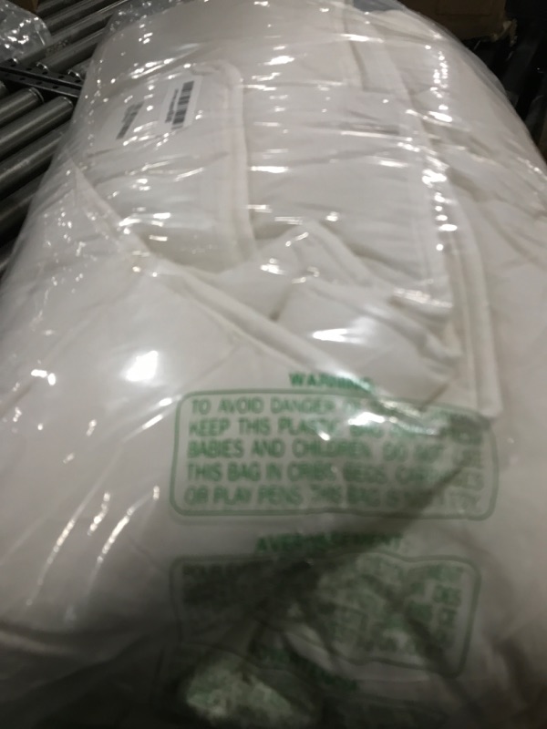 Photo 1 of KUSNUG Climaloft Hybrid Wool Comforter King Size with 100% Organic Cotton, Hypoallergenic Down Alternative Luxury Duvet Insert with Tabs, Temperature Regulating All-Season Bedding, White