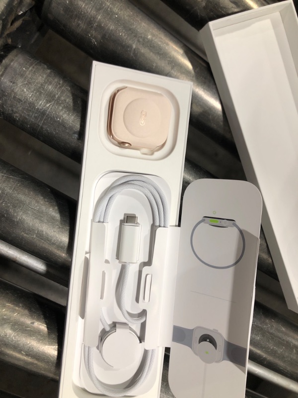 Photo 1 of Apple Watch Series 10 [GPS 42mm case] Smartwatch with Rose Gold Aluminium Case with Light Blush Sport Band - S/M. Fitness Tracker, ECG App, Always-On Retina Display, Water Resistant
