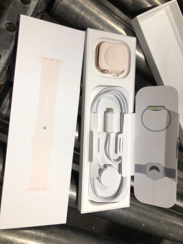 Photo 1 of Apple Watch Series 10 [GPS 42mm case] Smartwatch with Rose Gold Aluminium Case with Light Blush Sport Band - S/M. Fitness Tracker, ECG App, Always-On Retina Display, Water Resistant