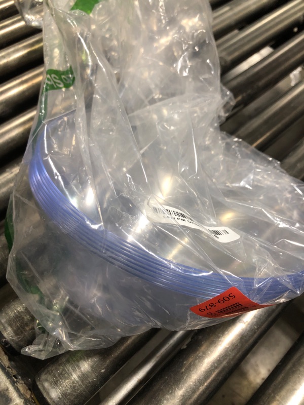 Photo 1 of PLASTICPRO Disposable Angled Plastic Bowls Round Large Serving Bowl, Elegant for Party's, Snack, or Salad Bowl, Clear Pack of 4