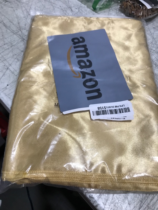 Photo 1 of 10-Pack Satin Table Runner Light Gold 12 x 108 inches Long, Table Runners for Wedding, Birthday Parties, Banquets Decorations?10 Pack, 12x108 Inch, Light Gold?