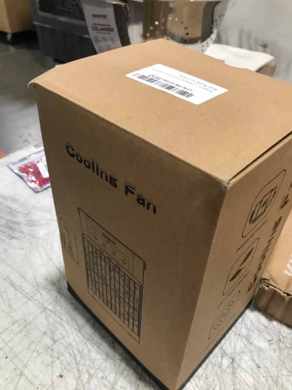 Photo 1 of Portable Air Conditioners for Bedroom, Dual Motor Evaporative Air Cooler with 3 Speeds & 3 Mist, 7 Color Night Light Cooling Fan with 2-8H Timer, 1100ML Personal AC Unit for Office Room
