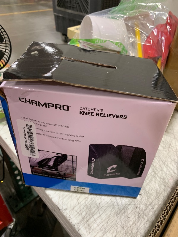 Photo 1 of Champro Catcher's Knee Support (Black, Youth)