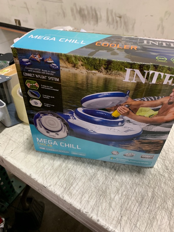 Photo 1 of INTEX 56822EP Mega Chill Inflatable Cooler: Removable Ice Chest – 5 Built-in Cup Holders – 2 Durable Handles – Easy-To-Use Connectors – River Run Compatability