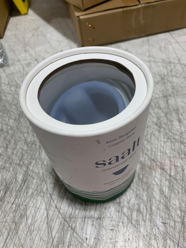Photo 1 of Saalt Menstrual Disc - Soft, Flexible, Reusable Medical-Grade Silicone - Wear 12 Hours - Removal Notch - Two Sizes - Menstrual Cup or Tampon Alternative - Made in USA - Lasts 10 Years (Blue, Regular)