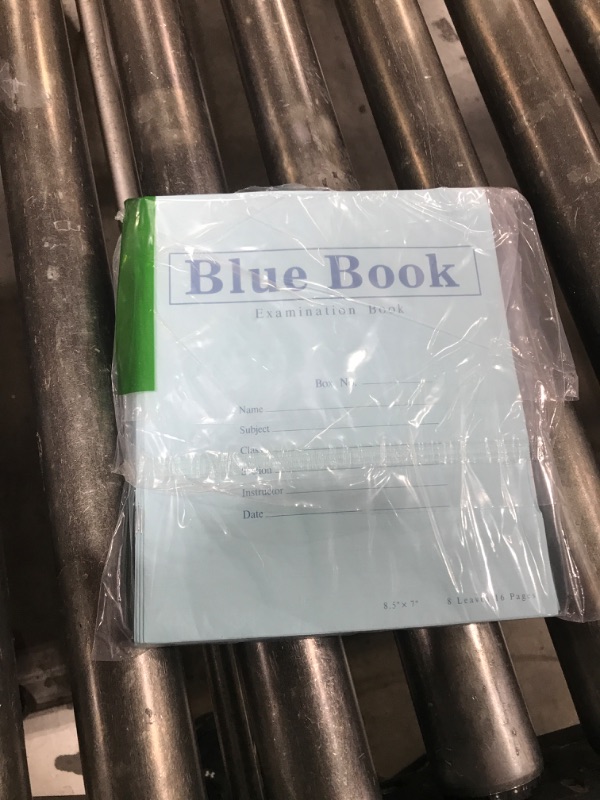 Photo 1 of Skyygemm 20 Pack Exam Blue Book, 8.5" x 7", 8 Sheets 16 Pages, Wide Ruled Saddle Stitched Examination Book for School Home Business Office