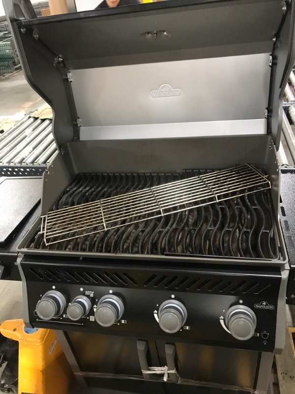 Photo 1 of Napoleon Rogue PRO 525 Propane Gas Grill with Infrared Side Burner, Black, Durable 5-Burner BBQ