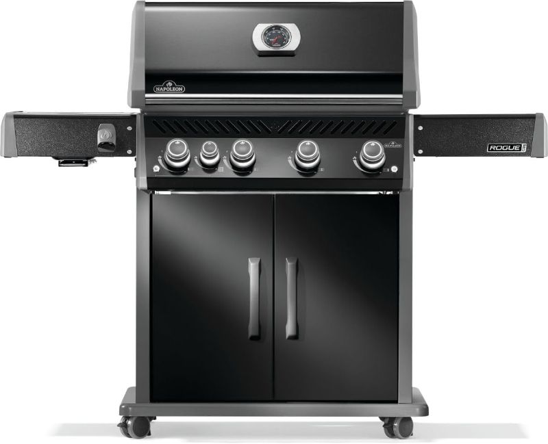 Photo 1 of Napoleon Rogue PRO 525 Propane Gas Grill with Infrared Side Burner, Black, Durable 5-Burner BBQ