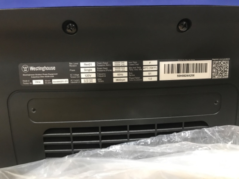 Photo 1 of Westinghouse 5000 Peak Watt Super Quiet Dual Fuel Portable Inverter EFI Generator, Remote Electric Start, Gas & Propane Powered, RV Ready, CO Sensor, Parallel Capable