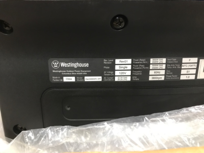 Photo 1 of Westinghouse 5000 Peak Watt Super Quiet Dual Fuel Portable Inverter EFI Generator, Remote Electric Start, Gas & Propane Powered, RV Ready, CO Sensor, Parallel Capable