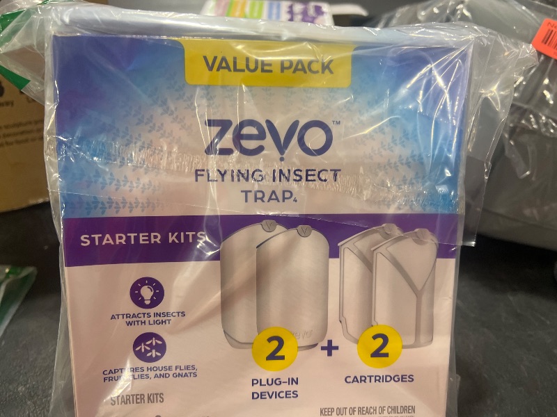 Photo 1 of Zevo Flying Insect Trap, Fly Trap Captures Houseflies, Fruit Flies, and Gnats (8 Refill Pack)