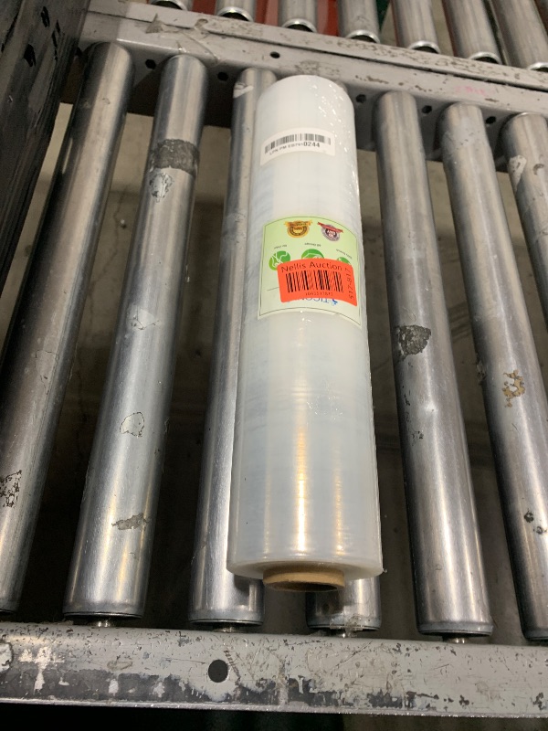 Photo 1 of TICONN Stretch Wrap Stretch Film Roll, 1000ft Industrial Strength 15 inch Wide Clear Plastic Wrap with Handles for Pallet Wrapping Shipping Moving