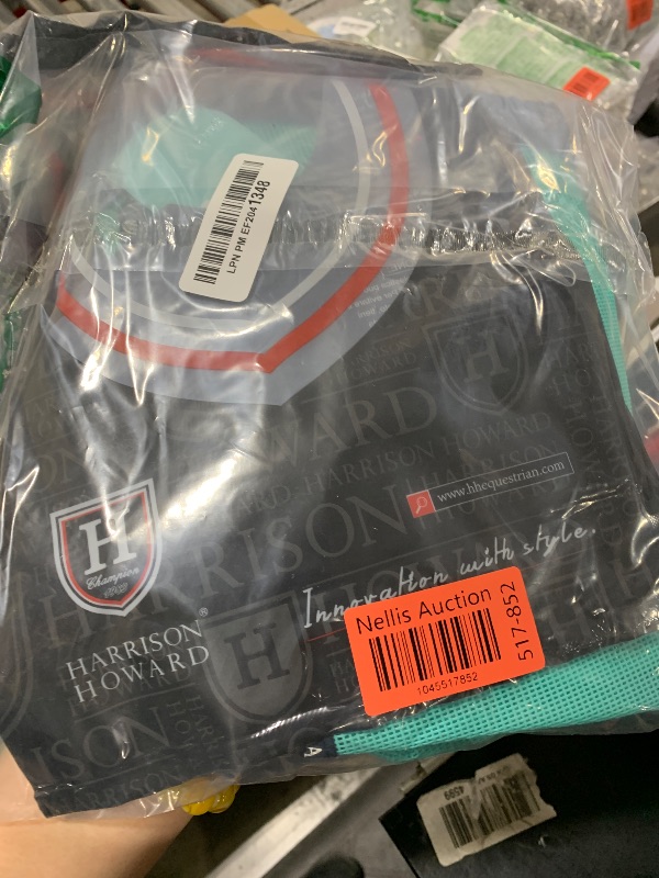Photo 1 of Harrison Howard All Round Mesh Horse Fly Mask UV Protective with Fleece Padded Edging Mint L