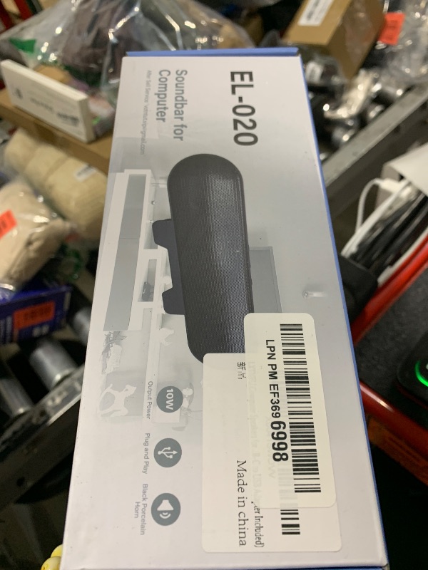 Photo 1 of LXTNFU Computer Speakers for Desktop Monitor,Single Speakers for Desktop PC,Laptop Speaker with Loud Sound,Volume Control Easily Clamps to Monitors(USB-C to USB Adapter Included) (Black)