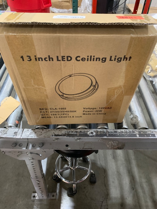 Photo 1 of hykolity 13 inch Flush Mount LED Ceiling Light Fixture, 2700K/3000K/3500K/4000K/5000K Adjustable Ceiling Lights, Gold Saturn Dimmable Lighting for Hallway Bathroom or Kitchen ETL Listed