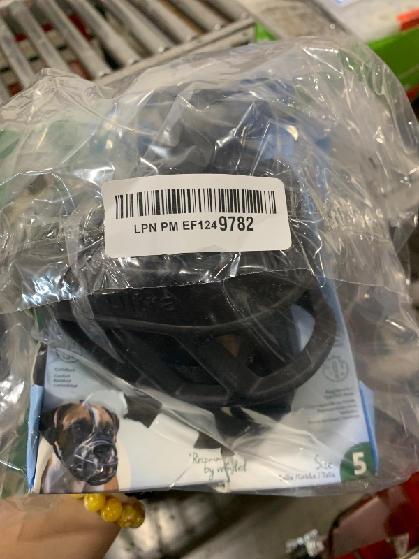 Photo 1 of BASKERVILLE ULTRA MUZZLE - Patented Humane Design, Breathable, Dog can Pant and Drink, Adjustable, Padded, Dog Training Muzzle for Large Dogs, Prevents Biting, Wildlife Scavenging (Size 5, Black)