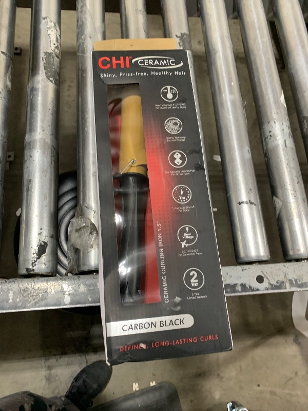 Photo 1 of CHI Ceramic Curling Iron, Hair Curler For Shiny, Frizz-Free, & Healthy Hair, Auto-Shut Off & 5 Foot Swivel Cord, 1.5" Barrel