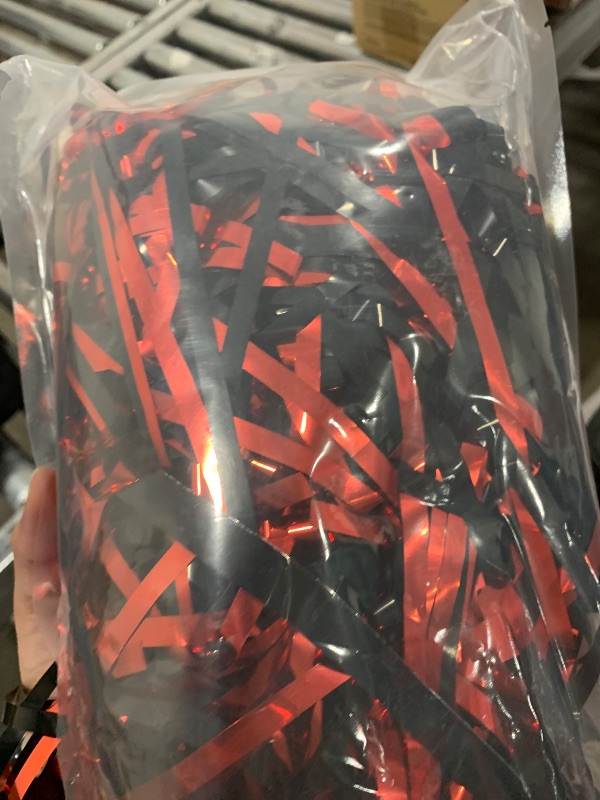 Photo 1 of GOER 6.4 ft x 8.2 ft Metallic Tinsel Foil Fringe Curtains,Pack of 2 Party Streamer Backdrop for Birthday,Graduation Decorations and New Year Eve (Black&Red)