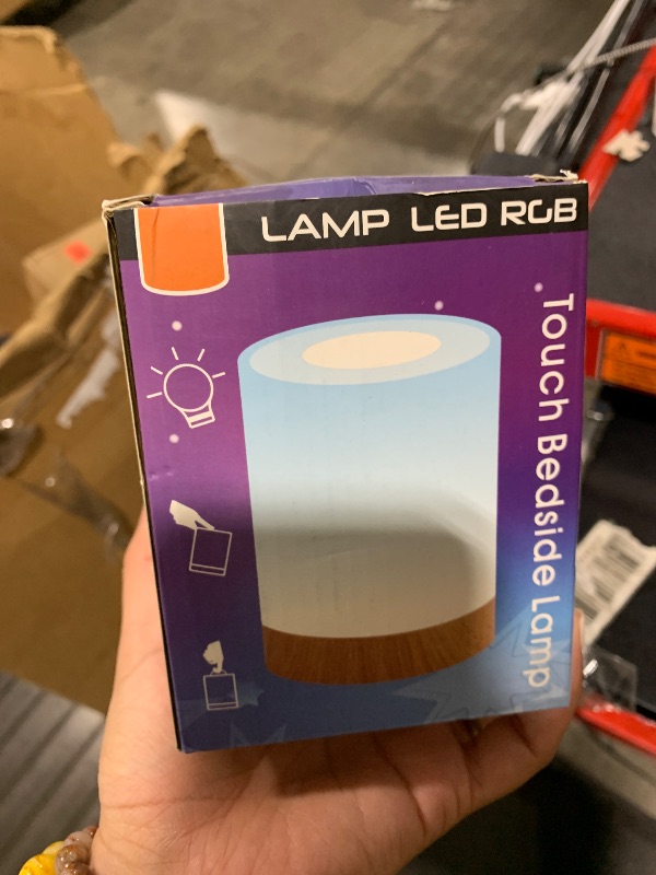 Photo 1 of ROYFACC Night Light Touch Sensor Lamp Bedside Table Lamp for Kids Bedroom Rechargeable Dimmable Warm White Light and RGB Color Changing