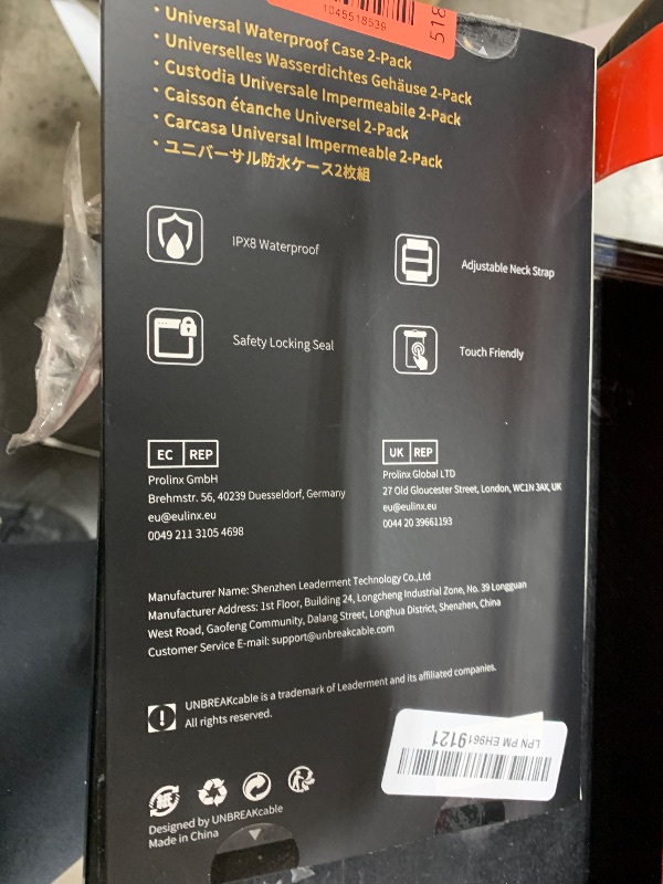 Photo 1 of UNBREAKcable Waterproof Phone Pouch-2 Pack IPX8 Waterproof Phone Case for iPhone 16 15 14 13 12 11 Pro Max & Samsung S25 S24 S23-Dry Bag & Travel Essentials for Beach, Pool, Kayak & Cruise-7" Black