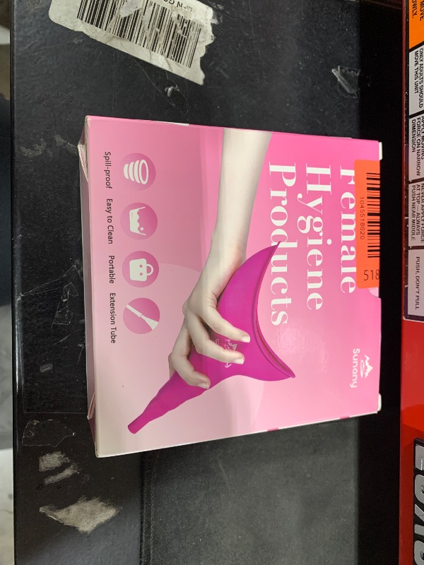 Photo 1 of Female Urinal, Reusable Silicone Foolproof Women Pee Funnel Allows Women to Pee Standing Up,Women's Urinal is The Perfect Companion for Indoor Use(Fuchsia)