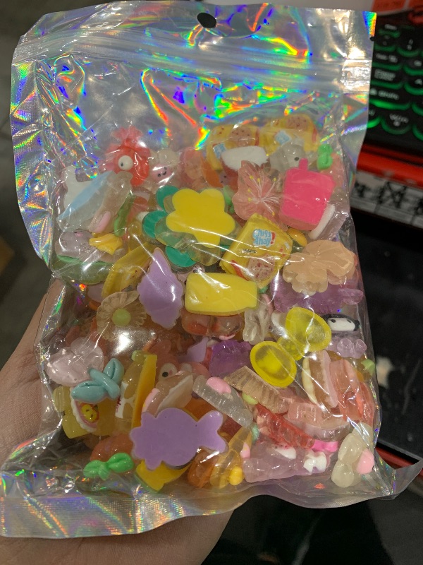 Photo 1 of Decoden Charms 100PCS Kawaii Flatback Resin Charms for Crafts, Cabochon for DIY Projects, Slime Charm, Resin Art, Scrapbooking, Phone Case & Accessories (Multicolor)