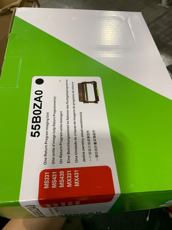 Photo 1 of 55B0ZA0 Black Imaging Unit (1-Pack) - Compatible 55B0ZA0 Imaging Unit Replacement for Lexmark MS331 MS331dn MS431dn MX331adn MX431adn B3340dw B3442dw MB3442adw XM1342 M1342 MB3442i Printer