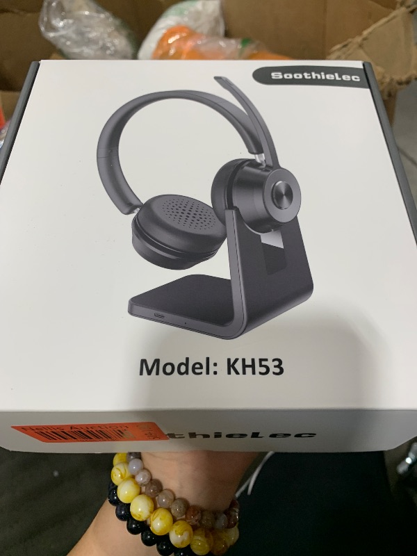 Photo 1 of (Upgraded Version) Wireless Headset, Bluetooth Headset with Noise Cancelling Microphone, Best Headphones with Mic Mute & USB Dongle for PC/Computer/Laptop/Cell Phones/Remote Work/Call Center