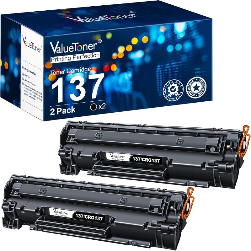 Photo 1 of Valuetoner Compatible Toner Cartridge Replacement for Canon 137 black toner cartridge CRG137 9435B001AA for Canon ImageClass D570 MF236n MF247dw MF227dw MF229dw MF232W MF217w MF244dw MF249dw (2 Black)
