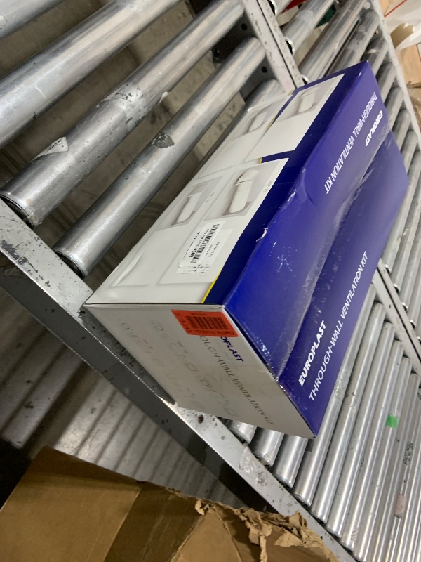 Photo 1 of 5 Inch Through-Wall Ventilation kit - Adjustable - Louvered Dryer Vent Hood with Pipe and Duct Connector - White - Plastic - with Built in gravity damper