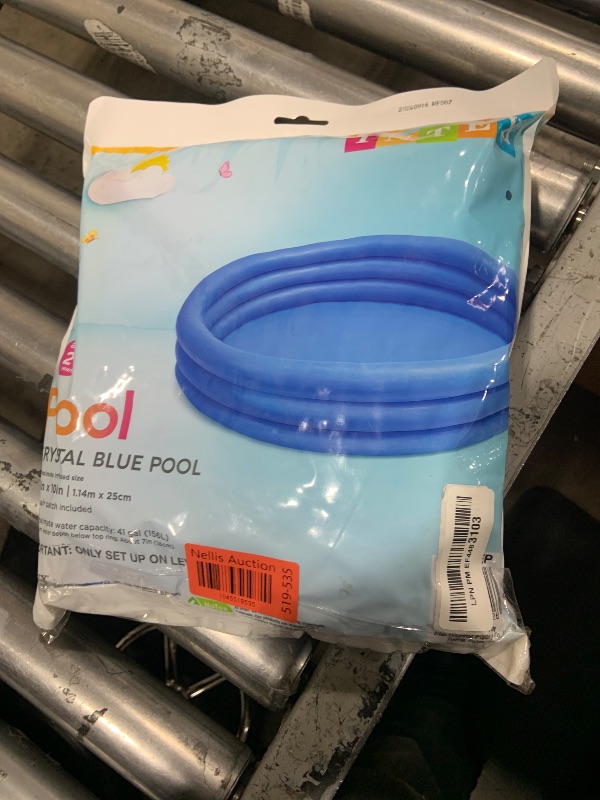 Photo 1 of INTEX 59416EP Crystal Blue Inflatable Kiddie Swimming Pool, 45in x 10in