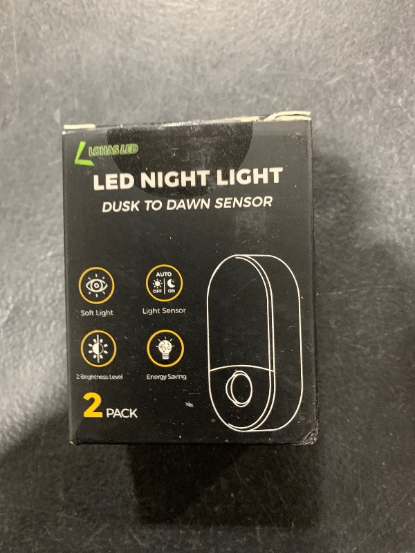Photo 1 of L LOHAS LED Night Lights Plug into Wall, [2 Pack] LED Dimmable Night Light with Light Sensors, 30/60LM Adjustable Brightness Nightlights, Soft White 3000K Automatic Night Light for Kid, Hallway