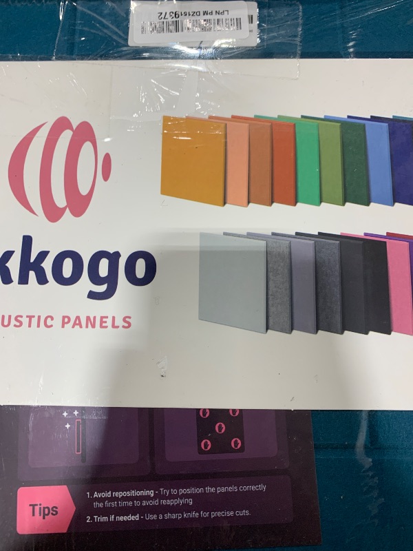 Photo 1 of Ekkogo Acoustic Panels 18-Pack Soundproof Wall 12"X12"X0.4" Brick Style Premium Sound Dampening Easy Self Adhesive Installation - [Ocean Turquoise]