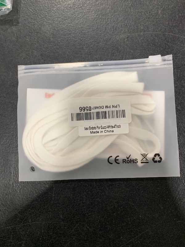 Photo 1 of Endoto Shoelaces for Gucci Ace Flat Shoe Laces Replacement Sneakers Shoes Strings(Color:White,Size:47Inch)