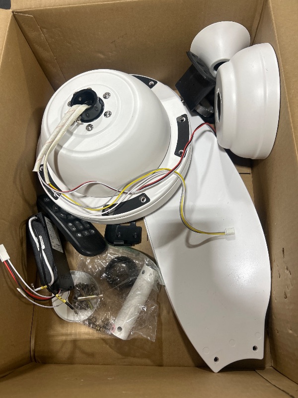 Photo 1 of Hunter Fan Company 51059 Hunter Indoor Low Profile IV Ceiling Fan with Pull Chain Control, 42", White Finish