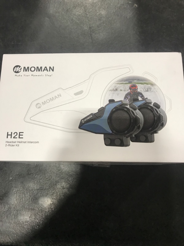Photo 1 of Motorcycle Intercom Headset, Moman H2E Eagle-Like Communication System with Dual Chips for Audio Multitasking HiFi Sound/Music Sharing/FM/AI Voice (2Pack), Motorcycle-Intercom-Helmet-Headset-Headphone
