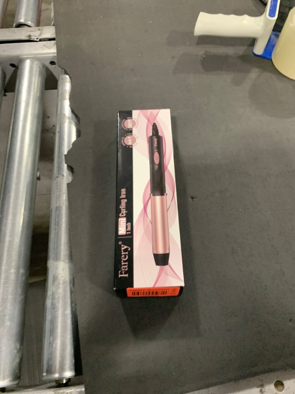 Photo 1 of 1 Inch Dual Voltage Ceramic Curling Iron with Keratin & Argan Oil, Mini Hair Curler, Travel Size with Storage Bag